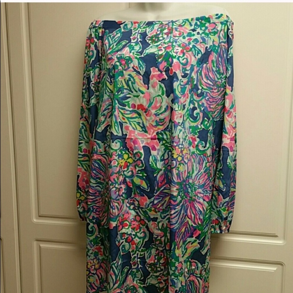 Lilly Pulitzer silk off shoulder dress